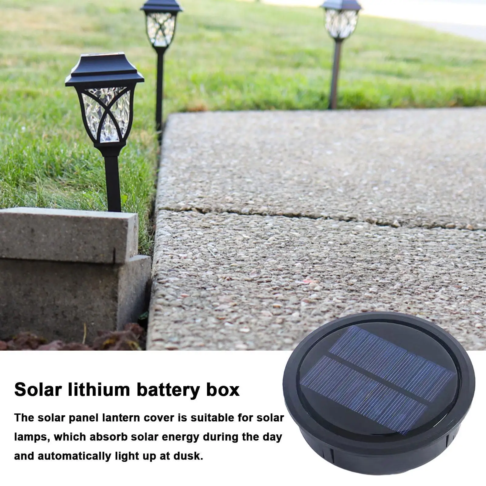 10CM/7CM Solar Light Replacement Top  Waterproof LED Solar Panel Lantern Lid Light Solar Lantern Top LED Solar Light Accessories