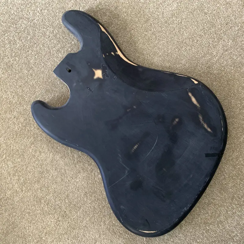 EB077 Solid ASH 4 Strings Electric BASS Body Jazz Bass JB Pickups DIY for Replace Unfinished Wood Crack