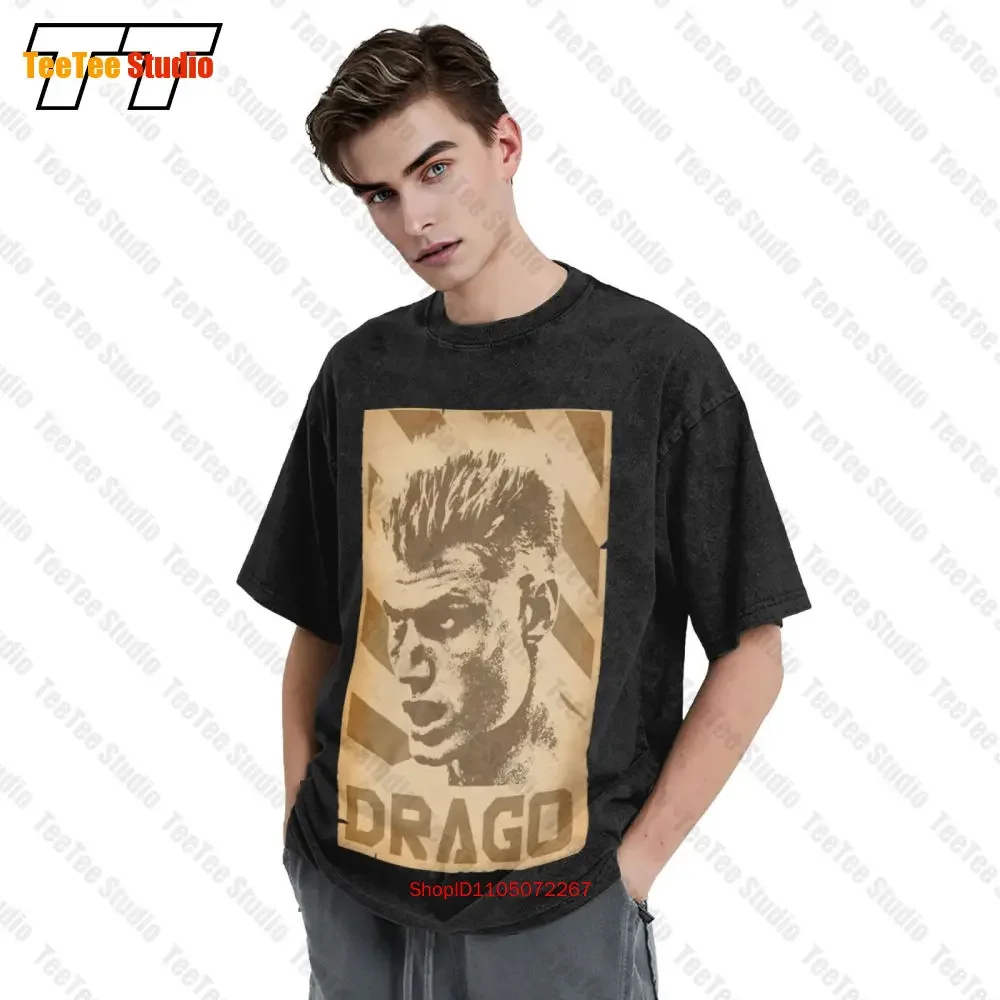 إيفان دراجو ريترو الدعاية خمر المتضخم تي شيرت BVW0