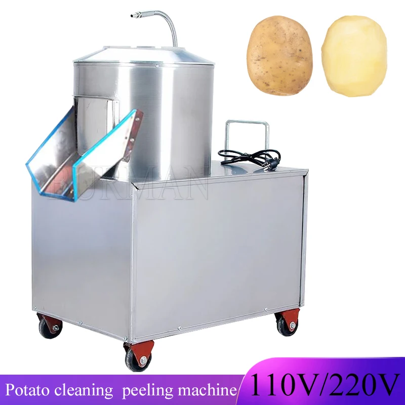 Commercial Electric 110V 220V Potato Peeling Machine Industrial Potato Washing Peeler Machine For Restaurant