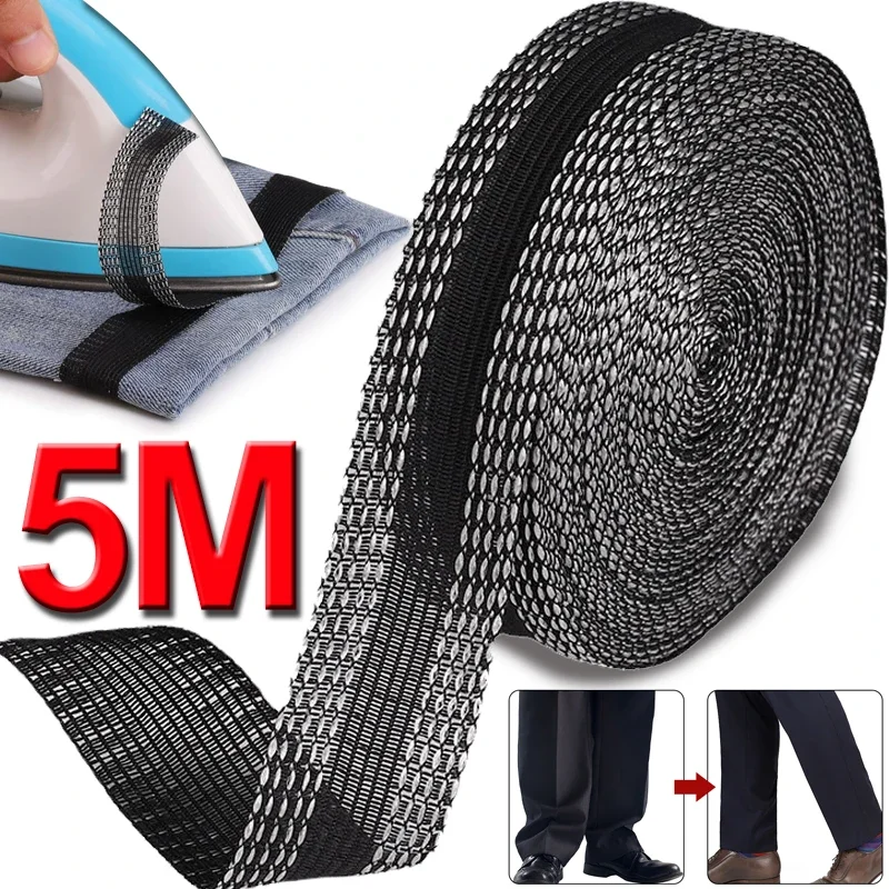 Self-Adhesive Tape For Pants Edge Shorten Pants Paste Iron on Trousers Jeans Pants Clothes Sleeves Length Adjusted Tapes 1-5M