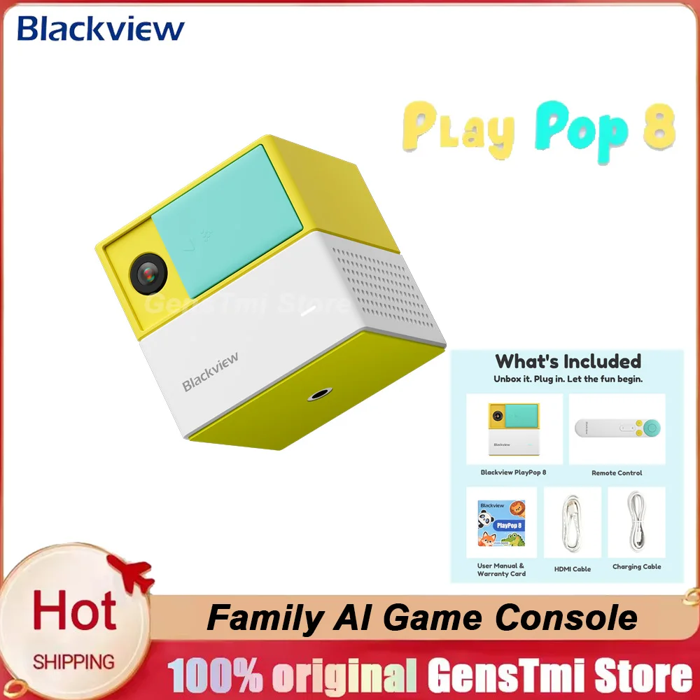 Blackview PlayPop 8 AI Interactive Game Console, Motion Tracking Camera, Indoor Body Sensing Game Box for Family & Kids
