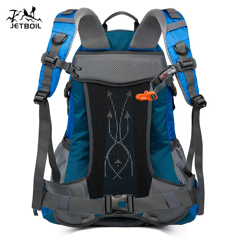 Jetboil 45L Waterproof Waist Backpack Outdoor Sports 450D Nylon Waterproof Mountaineering Bag Professional Double Shoulder Bag