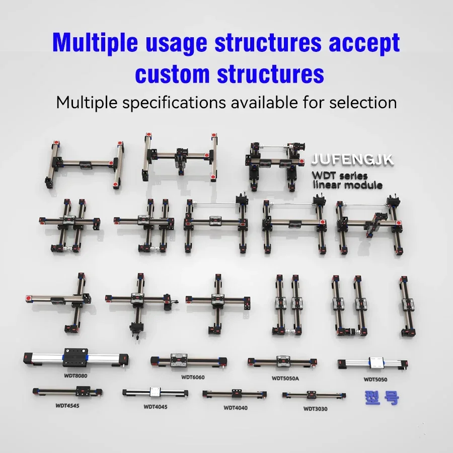 High speed customized length cross slide multi axis linear actuator WDT3030 gantry robot