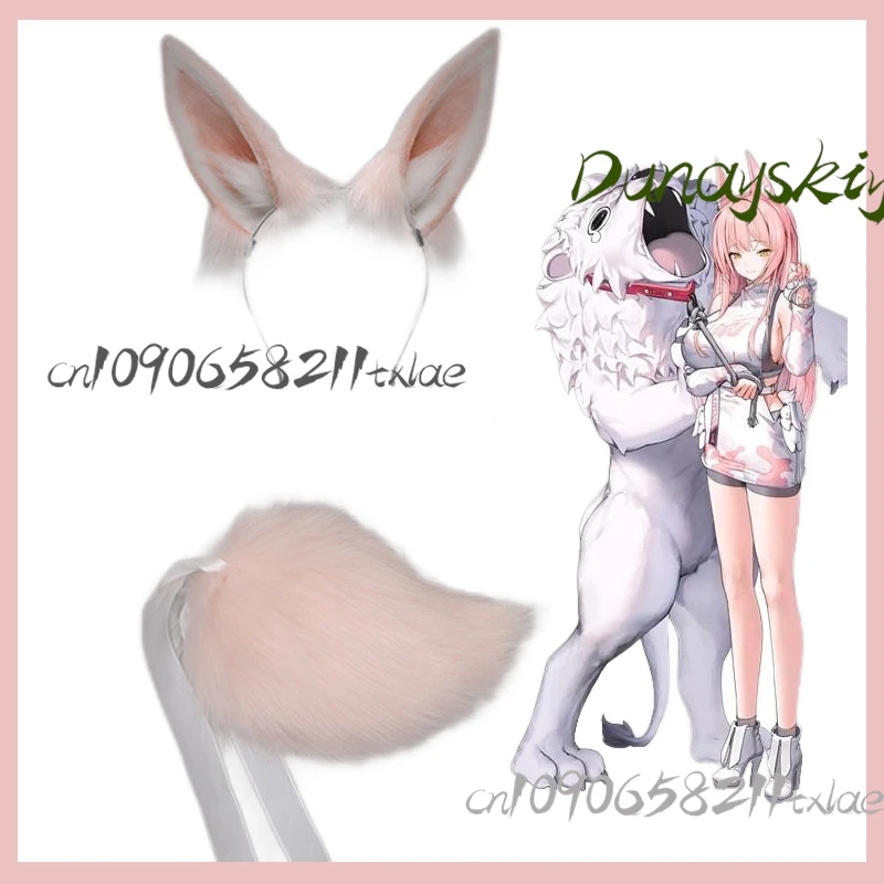 IKKE: آلهة النصر تأثيري الأسد القلب كوس فروي الوردي الوحش الأذن والذيل أفخم مجموعة الصيف Kawaii هالوين تأثيري