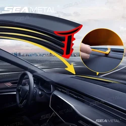 SEAMETAL 160CM Car Dashboard Seal Strip Upgrade Double Sided Car Sticker Rubber Seals Better Sound Insulation for Car Accessorie
