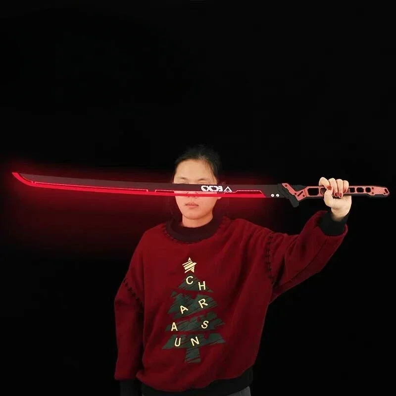 Sabre de luz estilo Punk de 80cm, Katana térmica, hoja térmica, juguete brillante, modelo de sable de luz, espada larga de la colección valiente, regalos