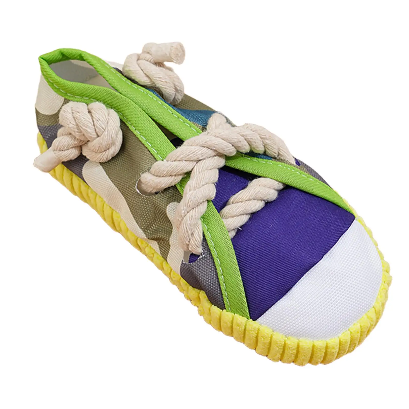 Dog Chew Toy Tough Pet Accessories Chewing Playing Multipurpose Training Canvas Shoe Shape Exercise Interactive Squeaky Shoe Toy