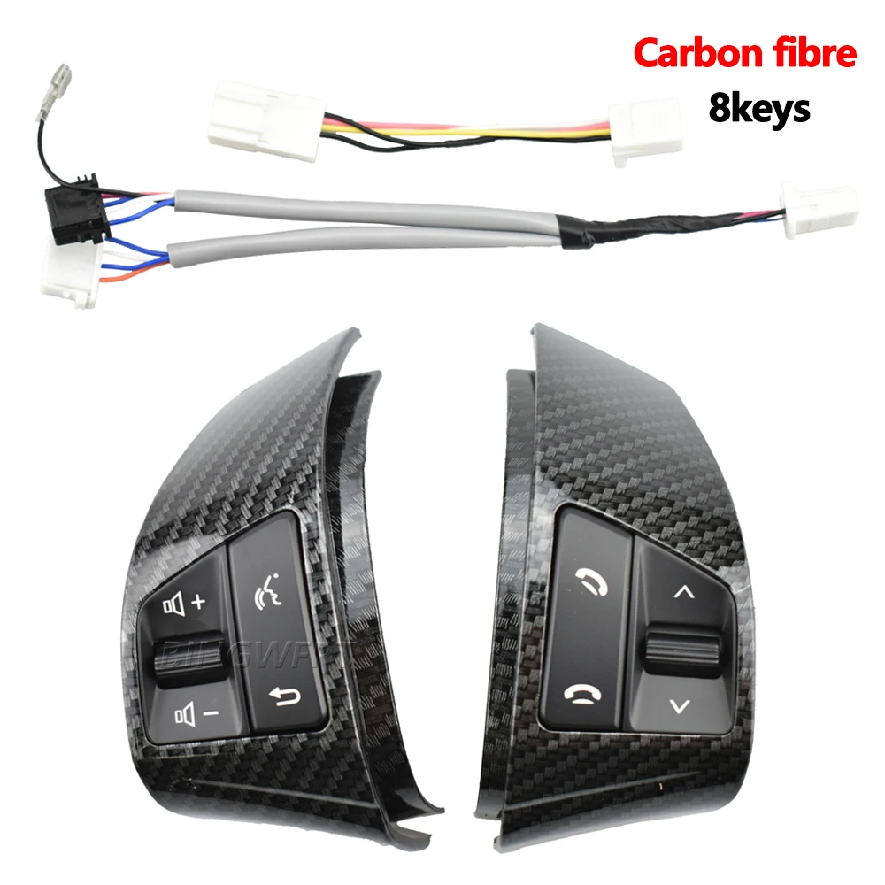 BlueBacklight Bluetooth Audio przełącznik regulacji głośności 8 klawiszy dla Hyundai Elantra HD 2008-2010 wielofunkcyjne przyciski na kierownicy