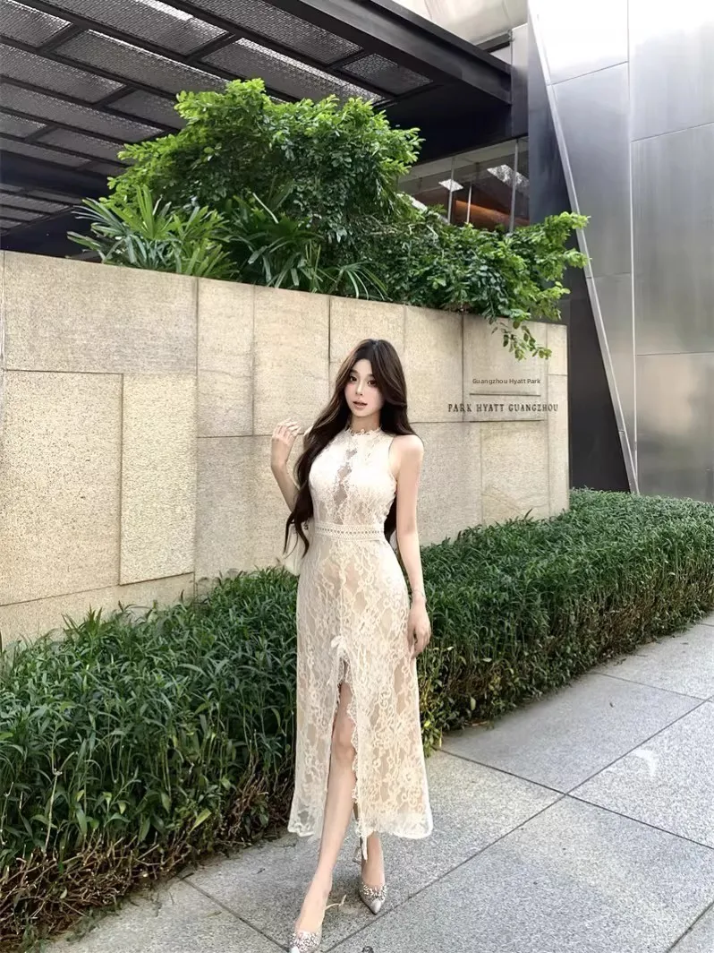 

Bla Hollow out Neline Dr Женская длинная юбка трапециевидной формы больших размеров Syj ujia с высокой талией в Корейском стиле Sle Commute Faion