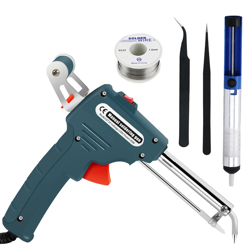 60W Automatic Electric Soldering Iron kit for Hand-Held Internal Heating Automatically Send Tin Gun Welding Heating Repair Tool