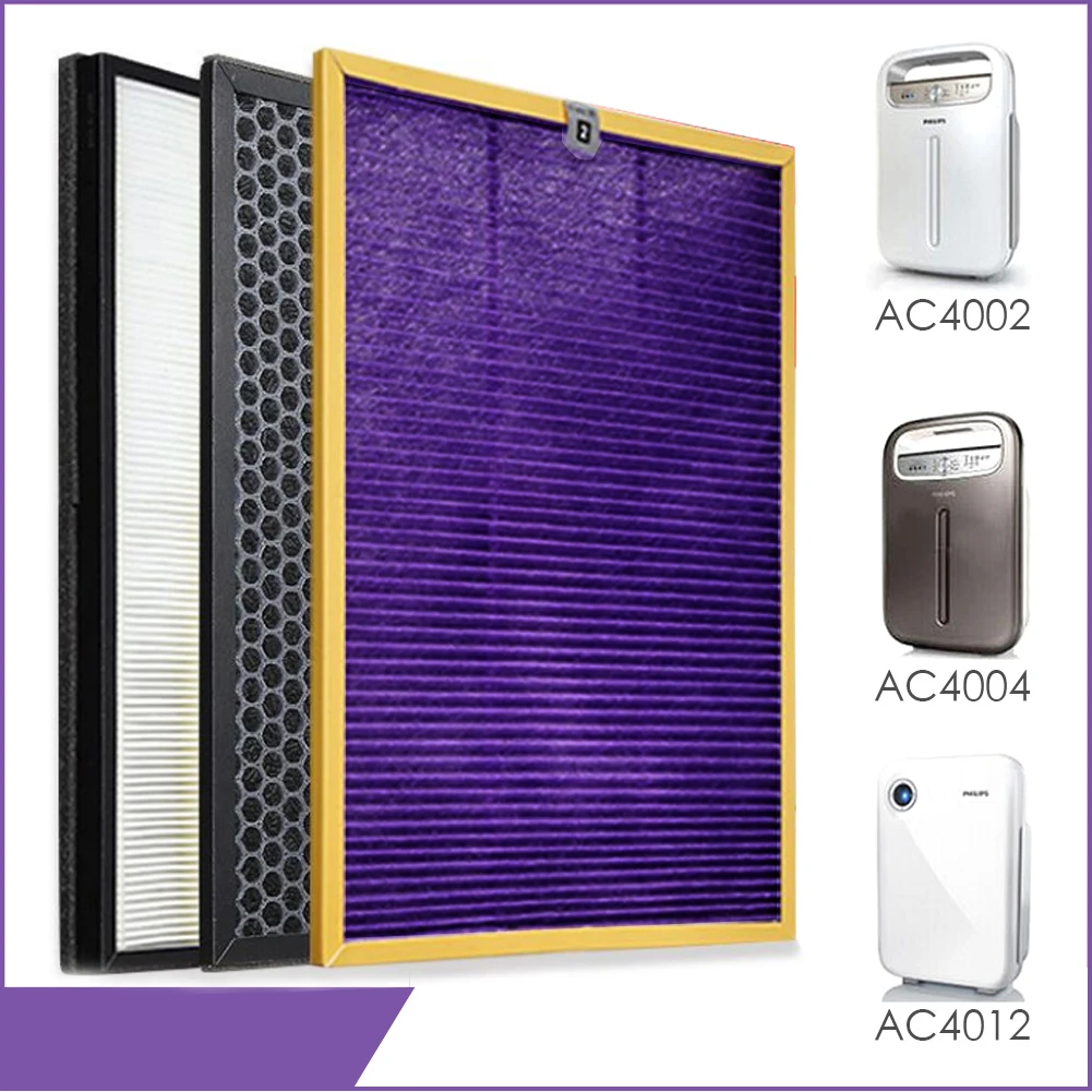 1 Juego de filtro OEM de alta calidad, repuesto de AC4121 + AC4123 + AC4124 para piezas de purificador de aire Philips AC4002 AC4004 AC4012