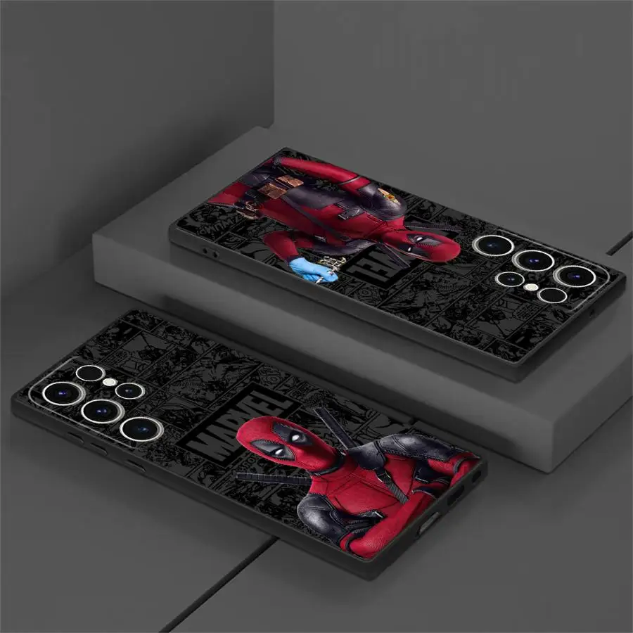 マーベルデッドプールクール電話ケースサムスン S21 S23 S22 S24 S25 プラス S21 S22 S23 S24 S25 ウルトラ S21 S23 S20 FE マット