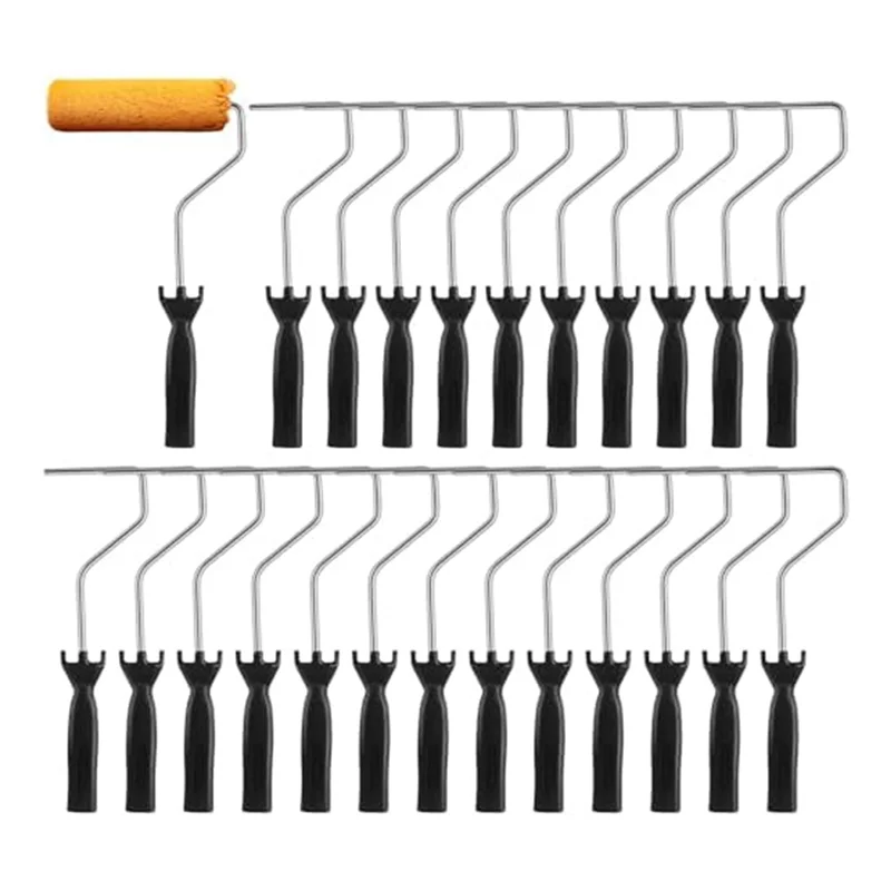 

ABJY-24 шт., 4-дюймовый мини-валик, 30-дюймовая рамка, ручка малярного валика для детальной покраски и резки деталей