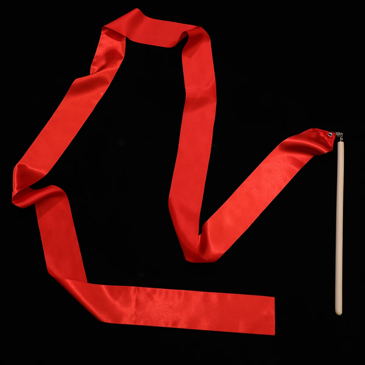

2Pcs 4m Premium Colorful Rhythmic Gymnastics Ribbon Dancing Silk Ribbon For Kids Children Exercise Circus Skill Red