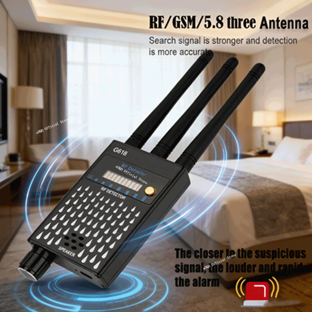 G618 Multi-function Anti-spy Camera Detector Bug GSM Audio Device Finder GPS Signal Lens RF Tracker Detect Wireless ScannerG318A