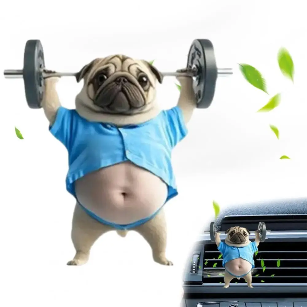 

Acrylic Car Air Vent Diffuser Clip Dog Shape Auto Aromatherapy Outlet Vent Perfume Car Perfume Ornament Weightlifting