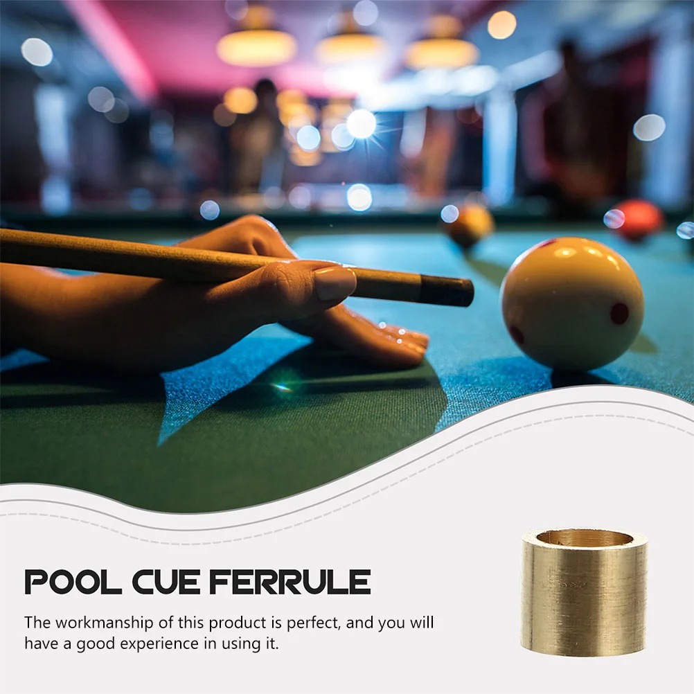 

15Pcs Professional Copper Billiard Cue Ferrules Snooker Pool Cue Replacement Parts Durable Repair Supplies Pool Stick Tips