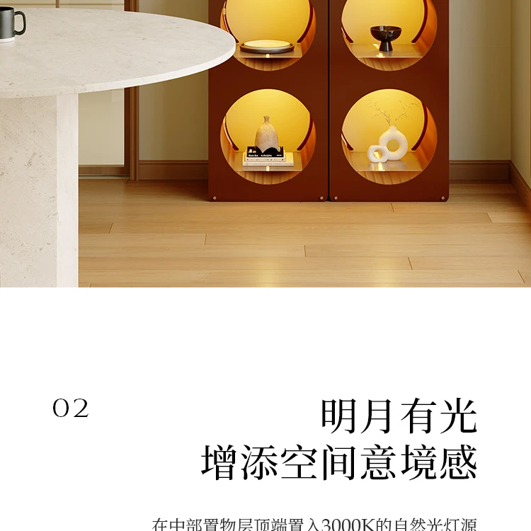 Nakajima suporte de exibição luminosa tijolo e argamassa loja exposição produto amostra jóias expositor lua redonda expositor