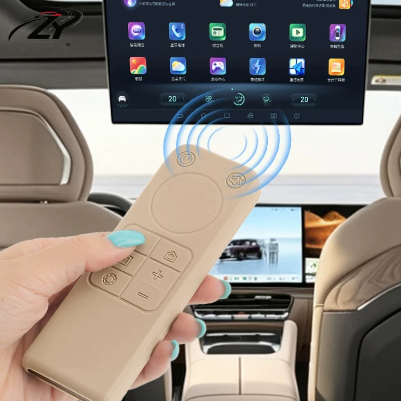 For Zeekr 8X 2026 2027 Car Rear TV Remote Control Silicone Protective Cover All Inclusive Waterproof Decoration Pad Accessories