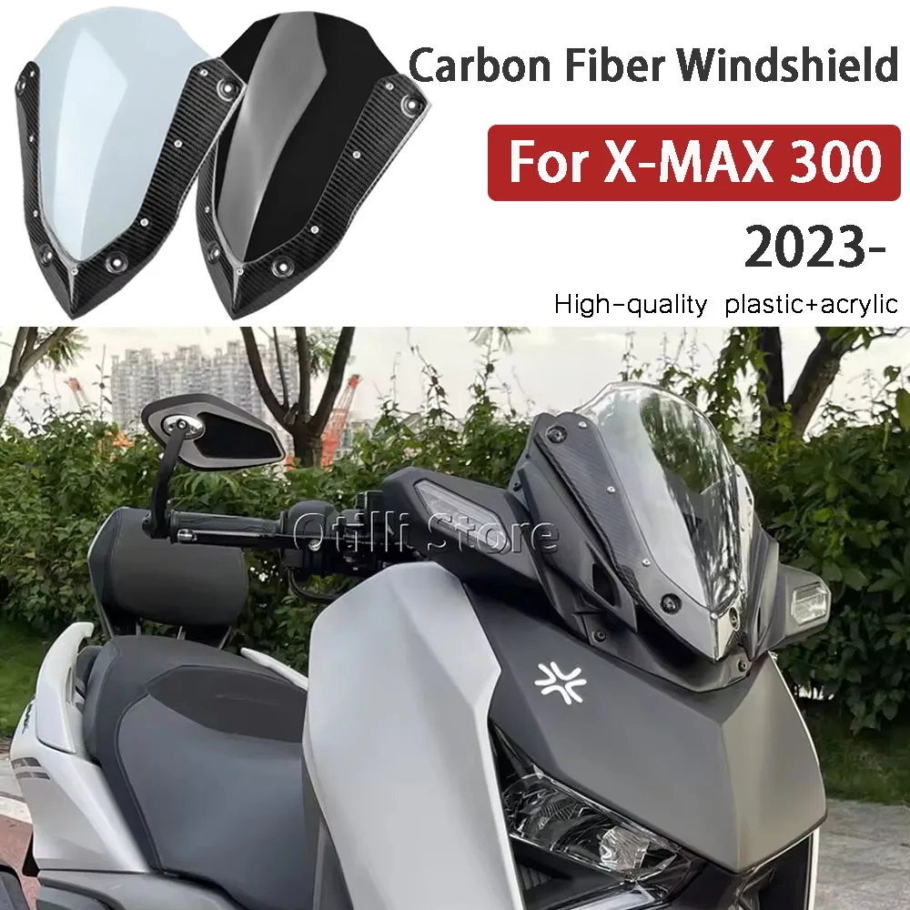 

New XMAX-300 Windshield Windscreen For YAMAHA XMAX300 X-MAX300 XMAX X-Max 300 2023 - 2024 Motorcycle Accessories Wind Deflectors