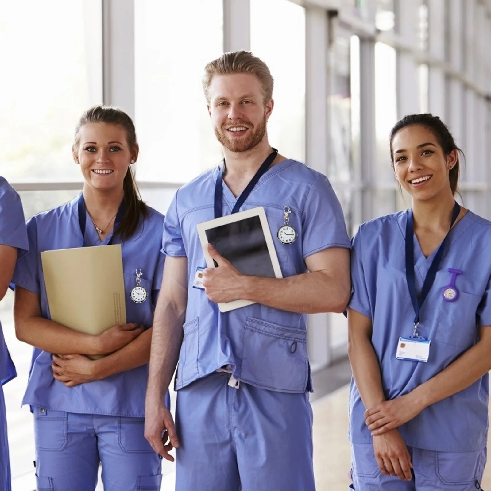 1 قطعة ساعة جيب ممرضة الطلب الكبير سبائك الزنك حركة الكوارتز معلقة ممرضة ساعة المحمولة للطلاب الأطباء