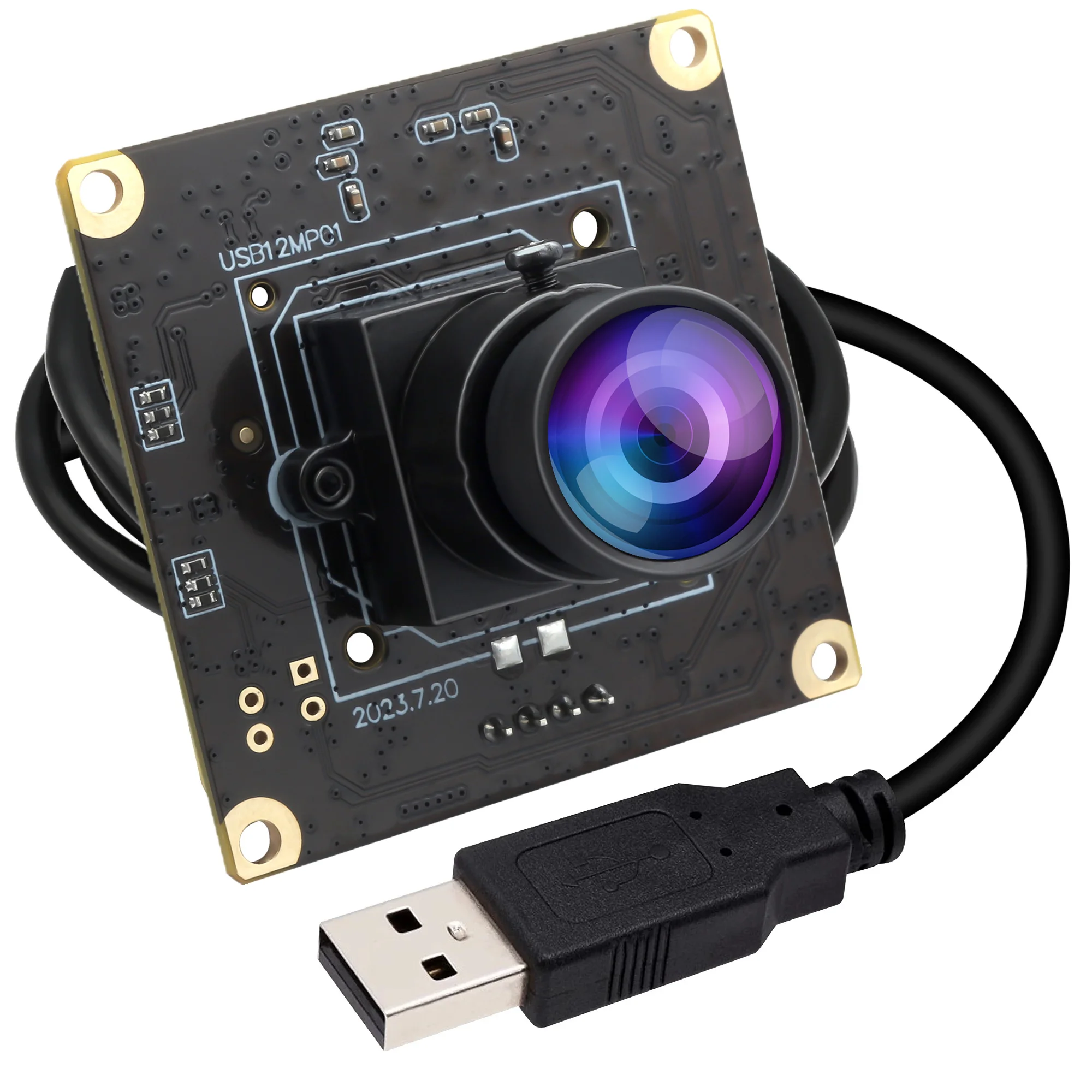 GOOD 12MP USB Camera Module High Speed 1080P 120FPS 4K 30FPS Industrial Lightburn Camera Low Light Mini Embedded Webcam Linux