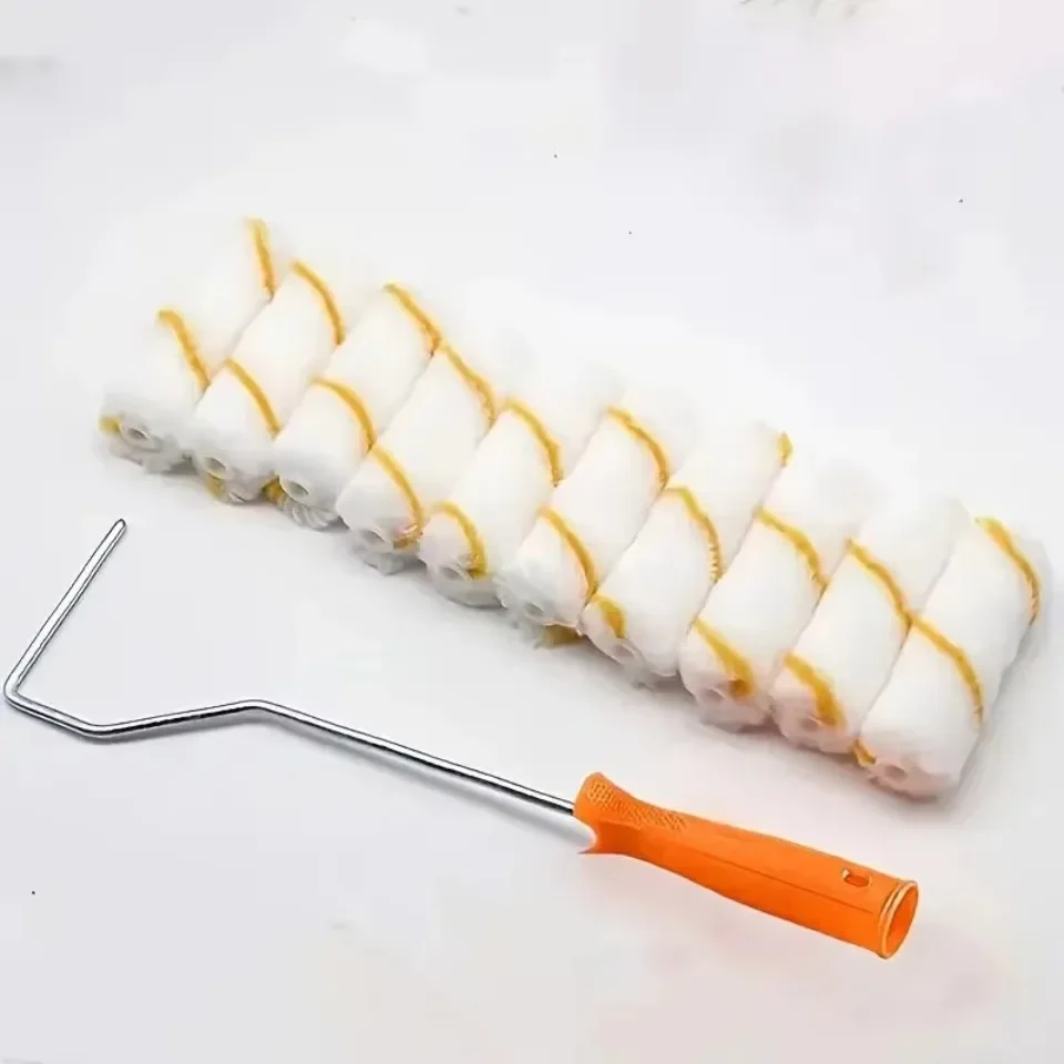 11pcs Paint Roller Kit ,Thumb roller core small corner latex paint roller core small roller bracket polyester blend image 5