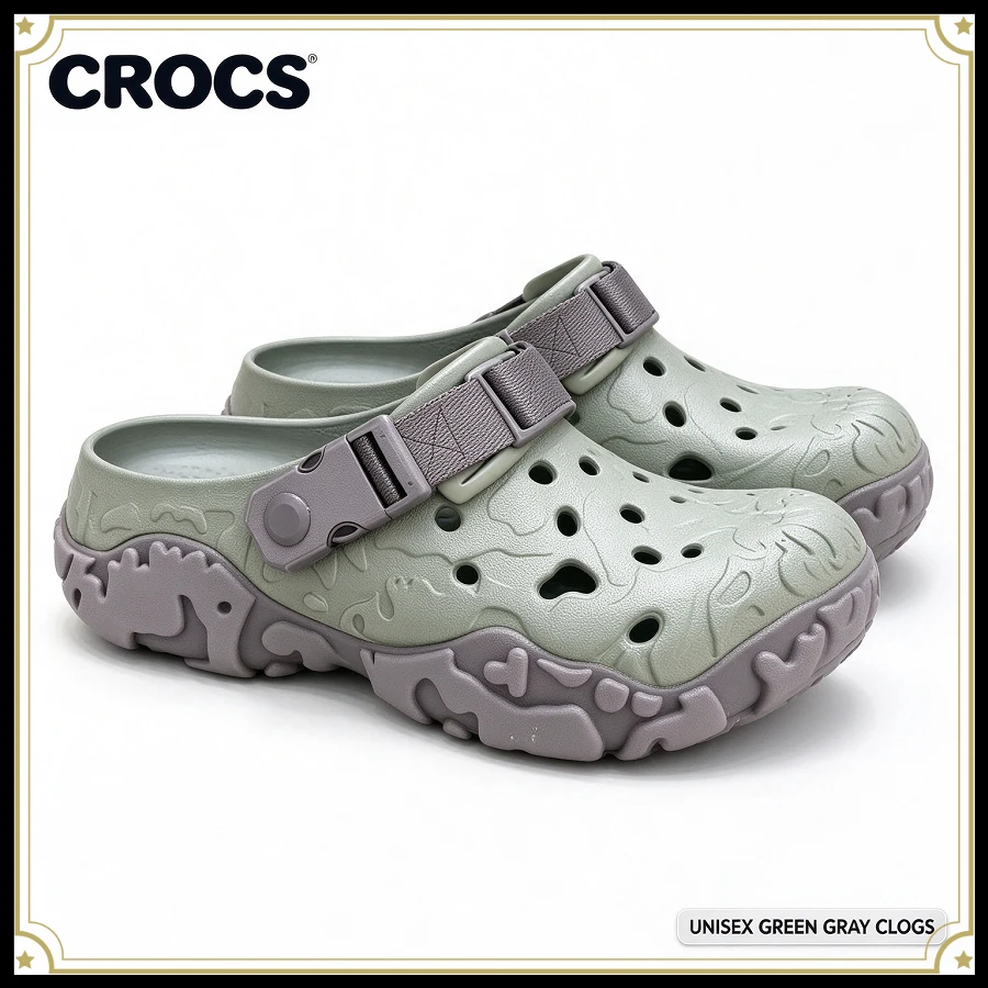 CROCS Summer New Trin Tank Hole Shoes Outdoor Breathable Beach Shoes Men's Baotou Slippers Sandals