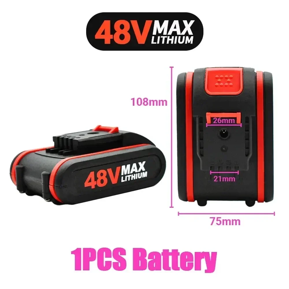 2026 قابلة للشحن لقطع غيار البطاريات اللاسلكية Worx 48 فولت، تدريبات الصدمات، مقص كهربائي مناشير كهربائية، 24 فولت 48 فولت