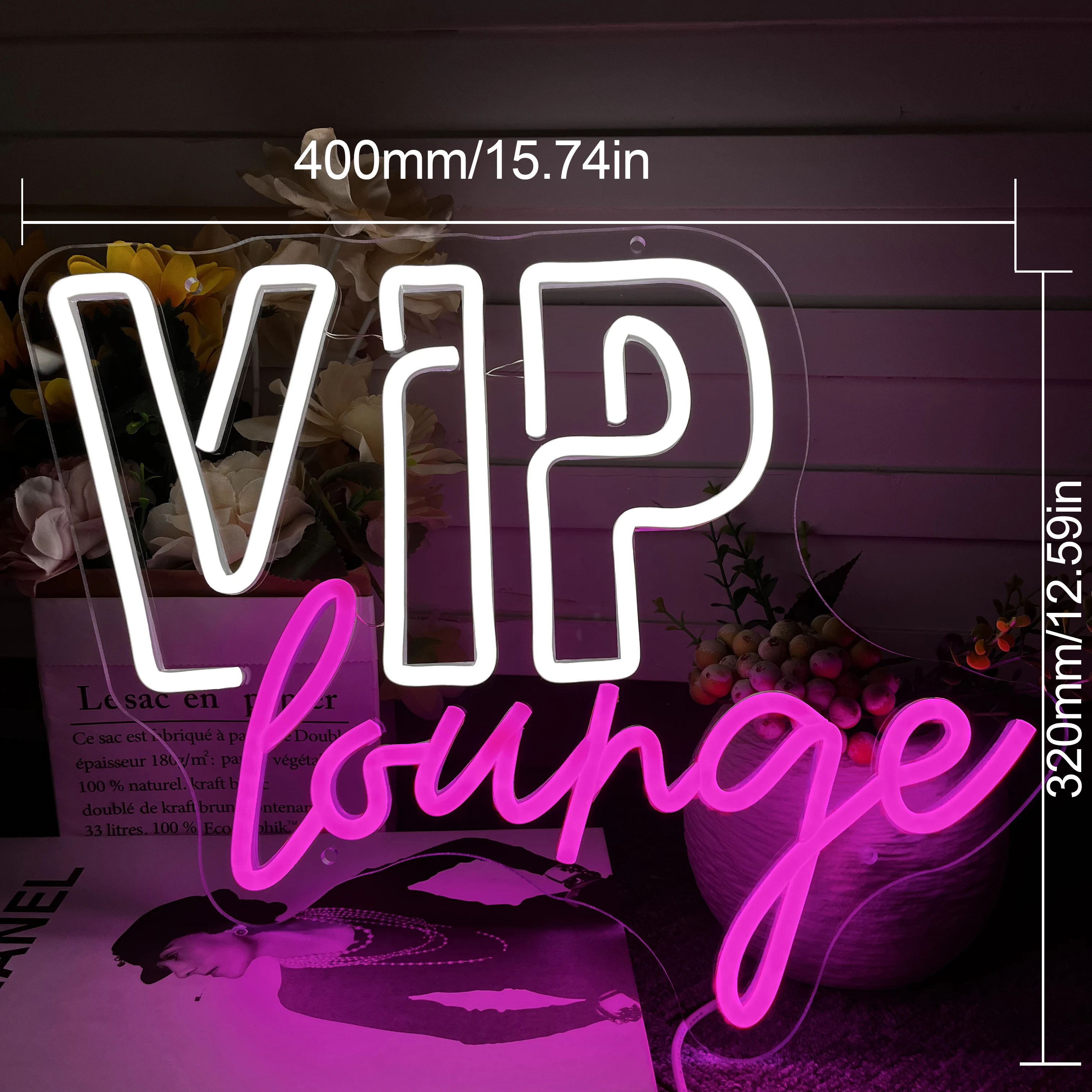 VIP Lounge Neon Signs for Wall Decor, Rest Room/Toilet Neon Lights Signs for Business Decor for Bar, Hotel, Cafe, VIP Room Decor