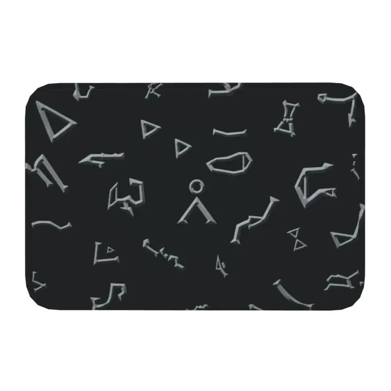 Glyphs Floor Door Kitchen Bath Mats Anti-Slip Outdoor Stargate Glyphs Doormat Garden Entrance Carpet Rug