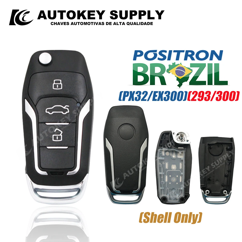 For Positron Flex Ford Remote Car Key With Logo High-Quality  Alarm System - Double Program PX32 EX300 293 330 360 AutokeySupply