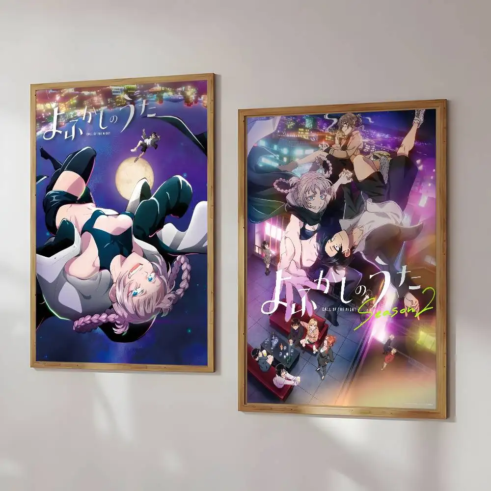 نداء الليل أنيمي المشارك عالية الجودة طباعة ديكور المنزل جدار الفن جدارية غرفة زخارف للحانات