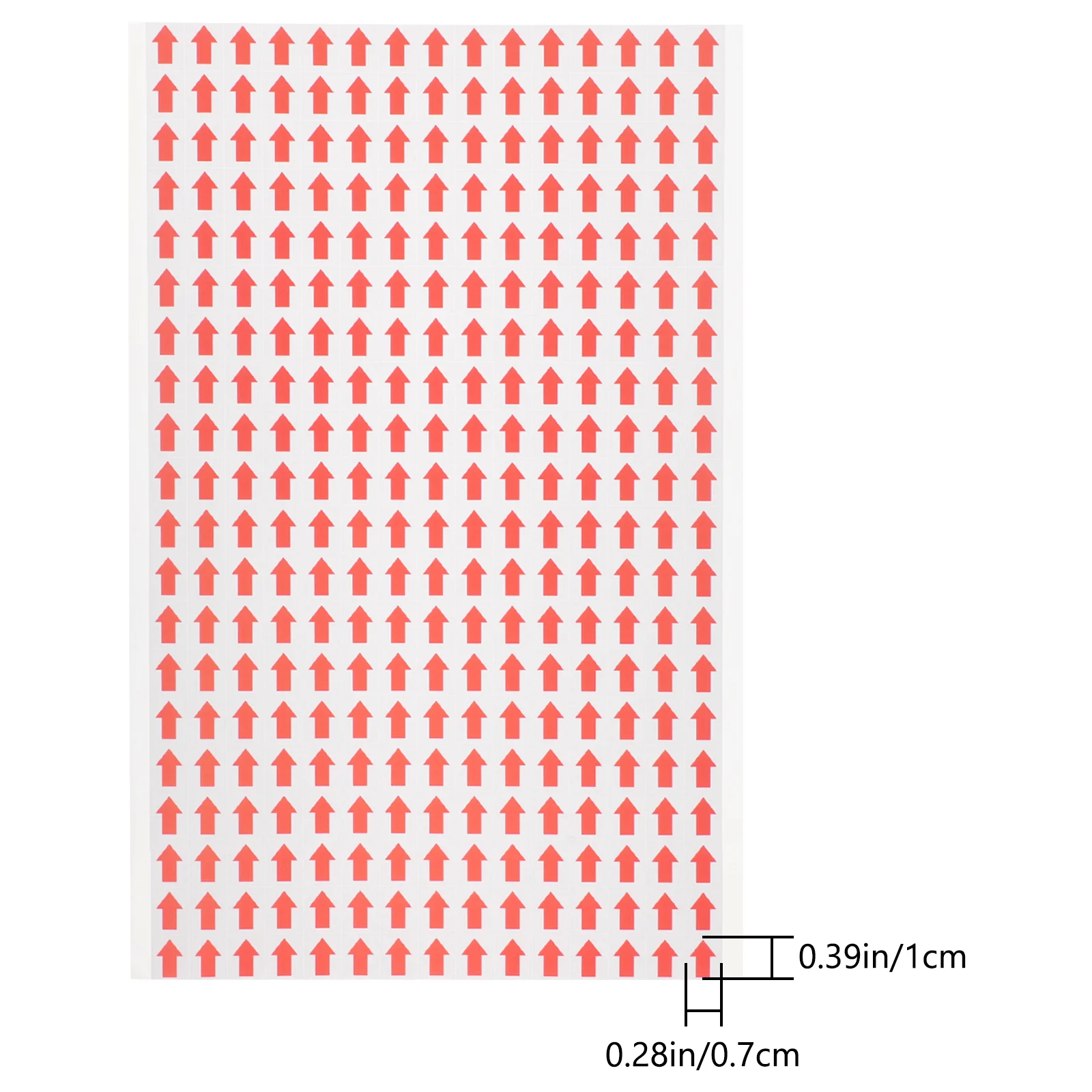 20 Sheets Nail Stickers Arrow Floor Marking Decals Direction for Indicating Red Indication