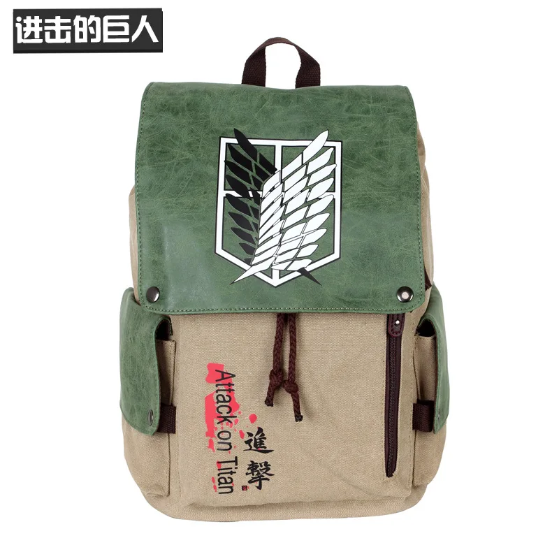 One Piece Backpack Anime Peripheral Student Schoolbag Thickened Washed Canvas Men And Women Backpack Cartoon Drawstring Bag Gift