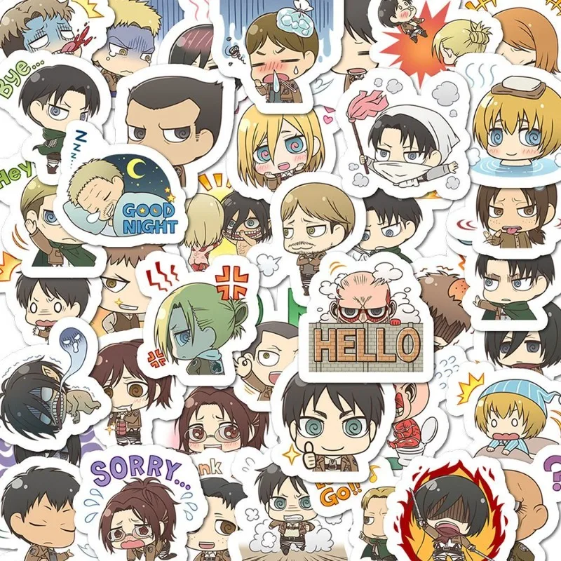 진격의 거인 아르민 아를트 에렌 예거 애니메이션 만화 장식 스티커, 맞춤형 DIY 그래피티 방수 스티커