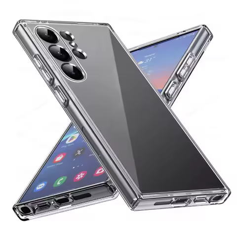Luxury Silicone Clear Cases For Samsung Galaxy S24 S23 S22 S21 S20 Ultra Plus Fe Soft Cover A54 A34 A52 A53 A12 A32 Accessories