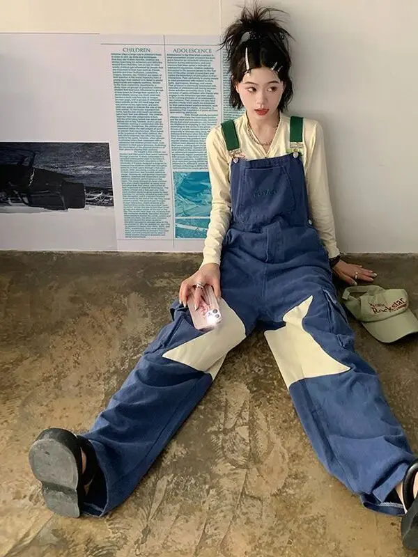 

Slimming Starry Denim Overalls for Women Spring Autumn New Sle plus Size Faionable Casual Pants for Plump Sisters