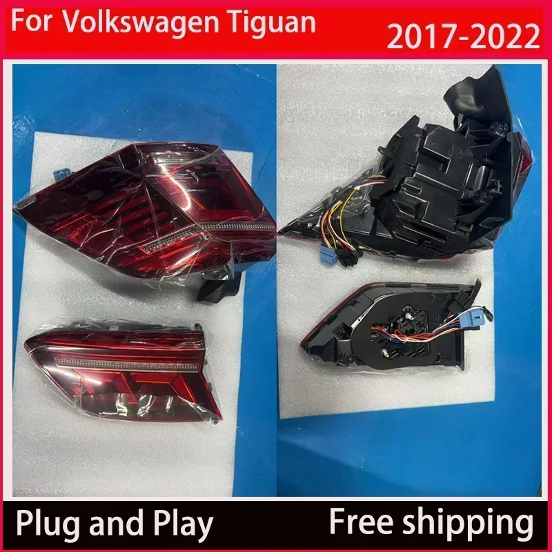 Per Volkswagen Tiguan 2017-2022 gruppo fanale posteriore a LED segnale dinamico indicatori di direzione DRL luce freno accessori automobilistici