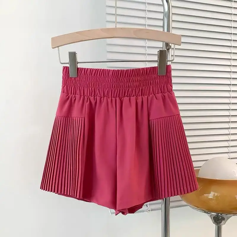 Damen-Sportshorts mit Taschen, schnelltrocknende Shorts, hochtaillierte, zweiteilige Yoga-Hose, Lauf- und Fitness-Shorts für den Sommer – Detail 21