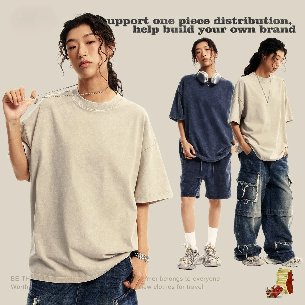 Retro Washed Color T-Shirt Men Protection Frosted Summer Outdoor Tee — купить у AliExpress WW