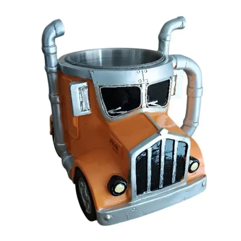 1PCS Creative Truck Design Coffee Mug 11 Ounces Semi-trailer Water Cup Desktop Home Kitchen Semi Truck Coffee Cup Ornament