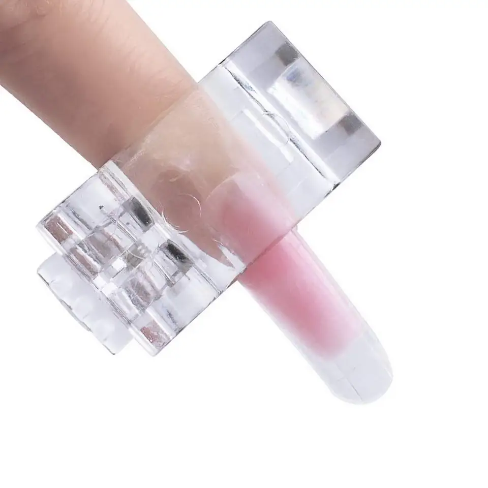 Set de 5 clips para puntas de uñas, pinzas para extensión de uñas con gel, construcción rápida con poly gel, herramienta de manicura 2