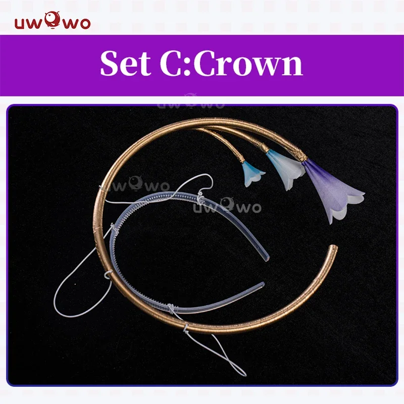 재고 있음 UWOWO 로빈 코스프레 게임 Honkai 스타 레일 로빈 메이드 코스프레 의상 날개 헤드 피스 할로윈 역할 놀이 Outfi@0Z*