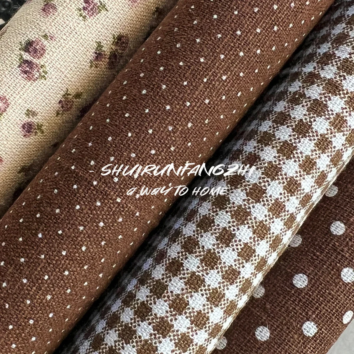 اليدوية DIY الأزهار نسيج القطن الكتان مفرش المائدة تنورة قميص النمط الفني نصف طول المخدة المواد الملابس التبعي