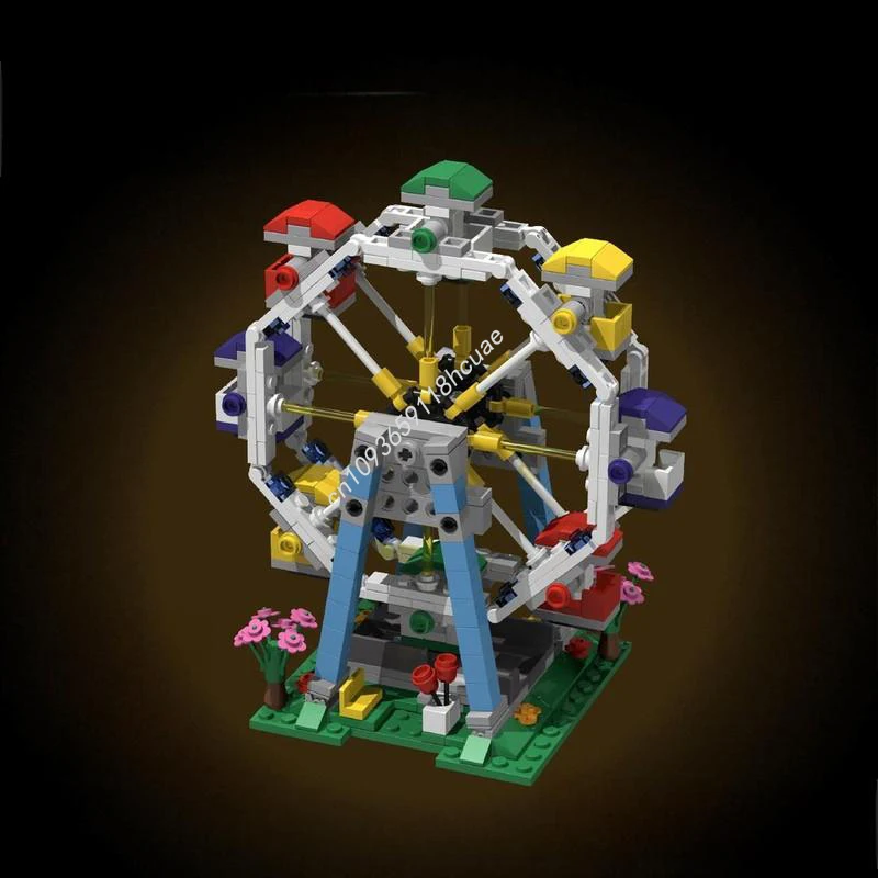 

519 шт. MOC мини модульные здания мини колесо обозрения модульные здания строительные блоки Рождество творческое образование подарок ребенку