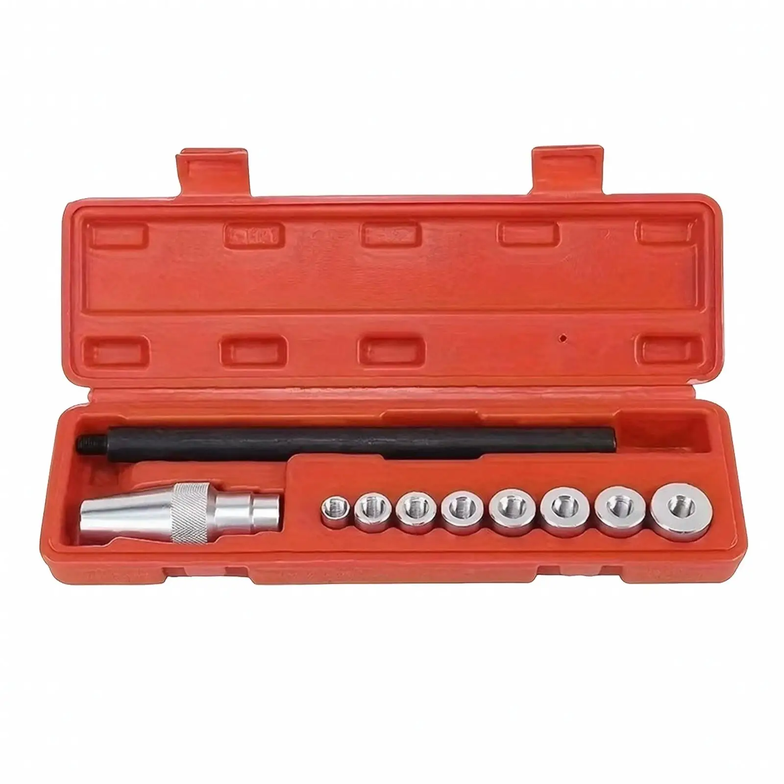10 in 1 Clutch Alignment Kit with Molded Orange Case for Organized Storage and Quick Access in Garage