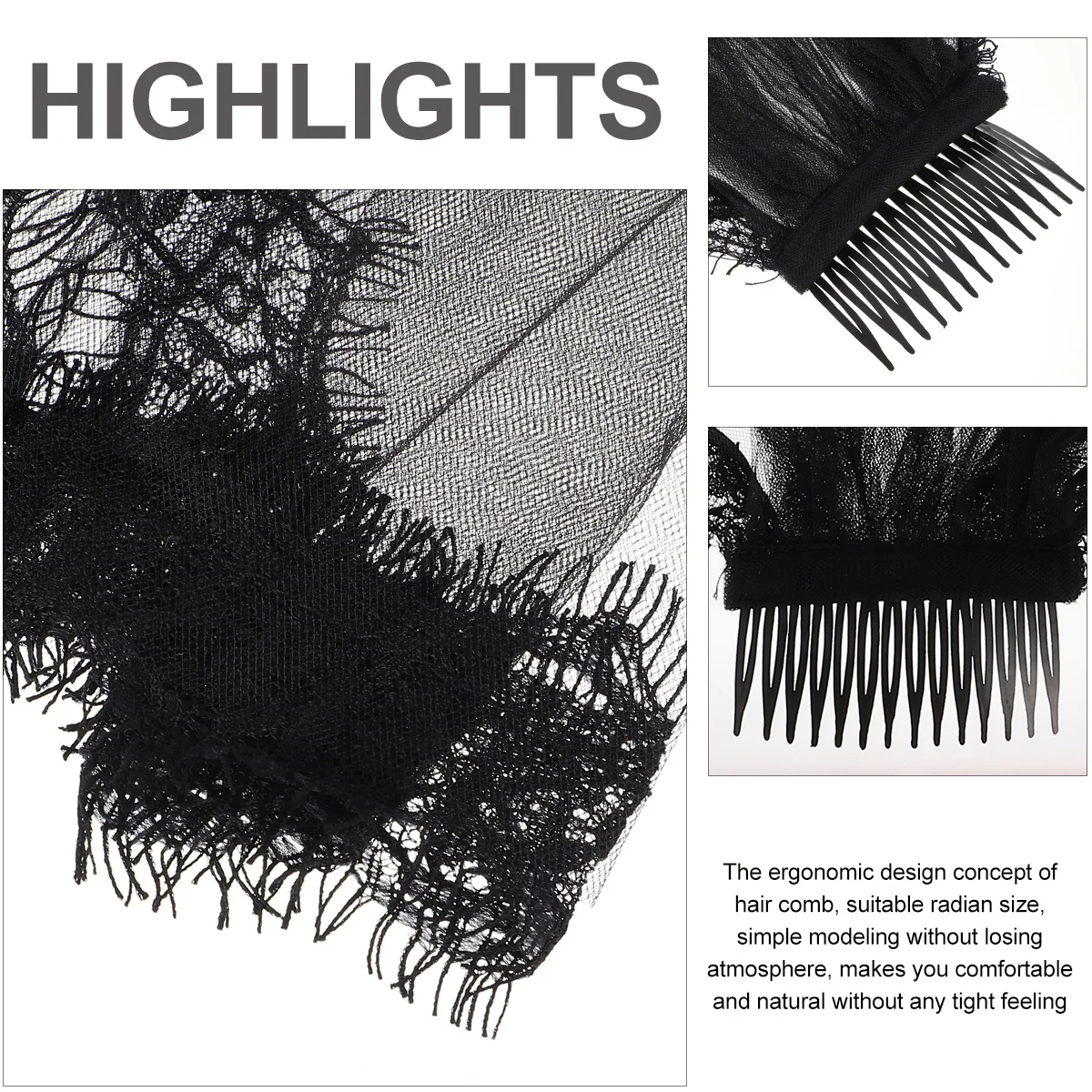 

1Set Black Veil Retro Vintage Mesh Lace Halloween Party Wedding Cosplay Bridal Headwear Decor Vintage Veil Bridal Headwear