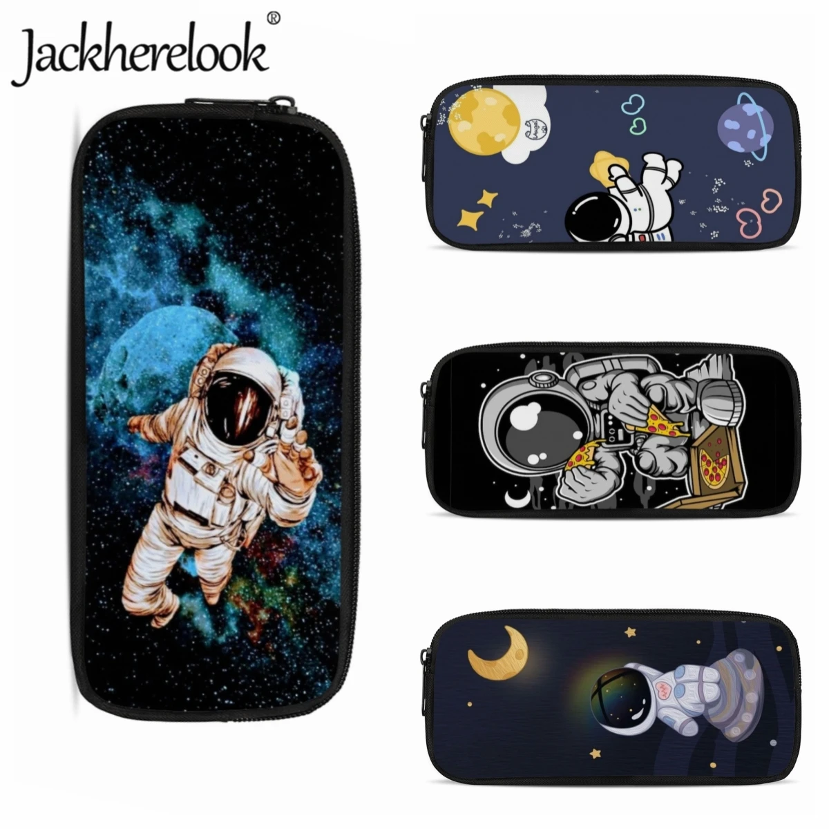 

Jackherelook Cartoon Spaceman Pattern Children's Pencil Case Trend School Supplies Student Girls Pencil Bag Boys Holiday Gifts